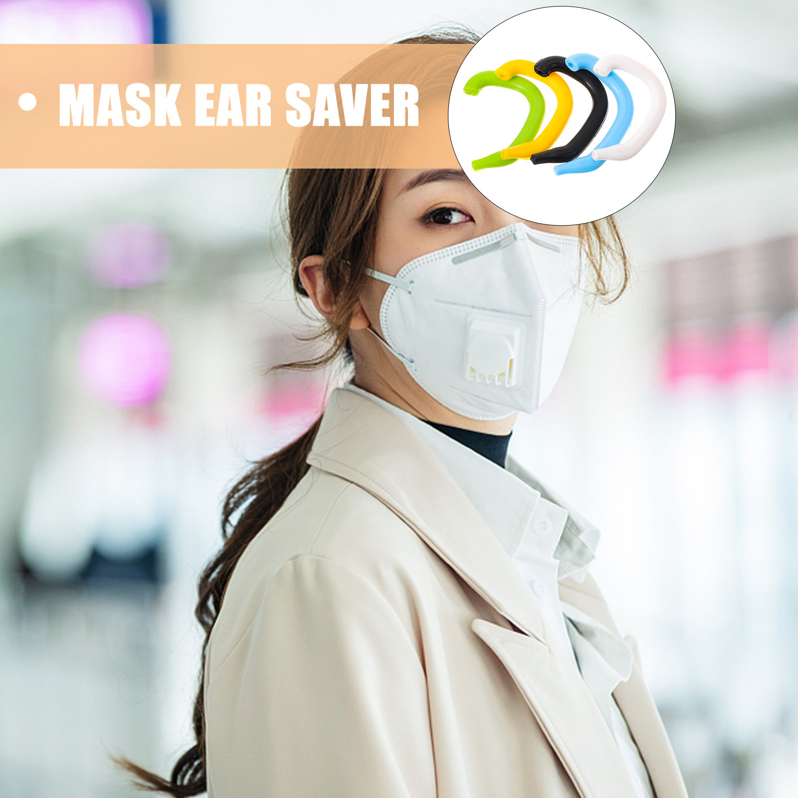 Mask Ear Saver Strap - 5Pcs Premium Silicone Ear Saver Mask