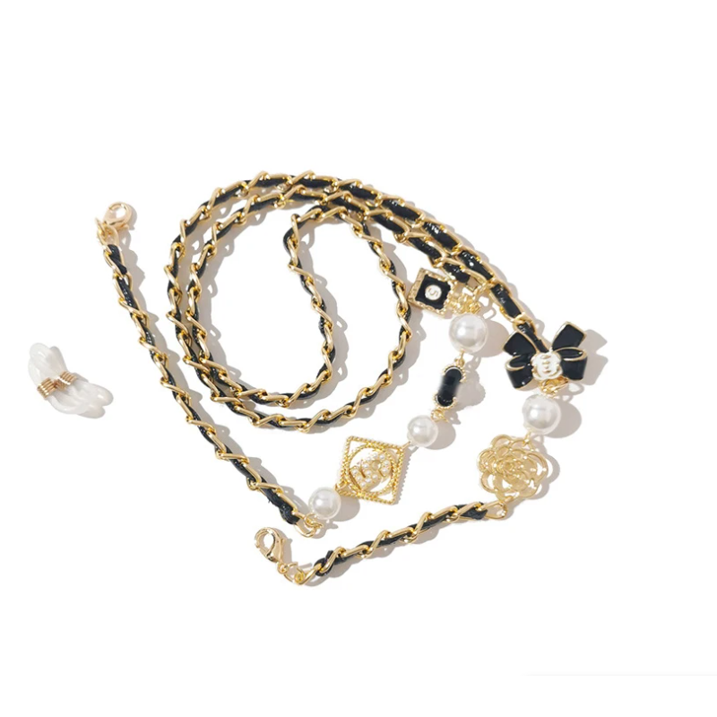 Mask Chain Holder - Vintage Pearl Glasses Chain Anti Slip