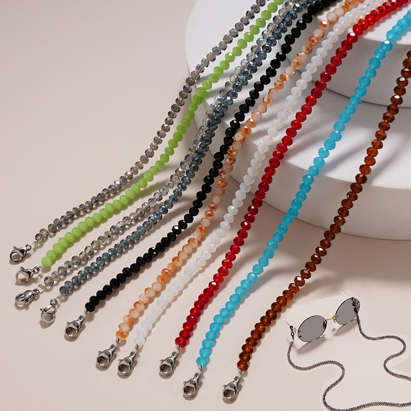 Crystal Glasses Chain For Wome - Mask Chain Holder 评论和价格