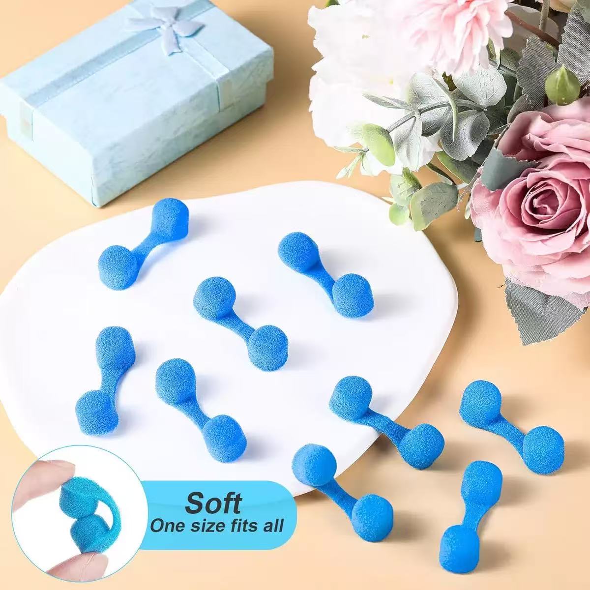 Blue Disposable Sponge Nose Fi - Disposable Mask Blue 评论和价格