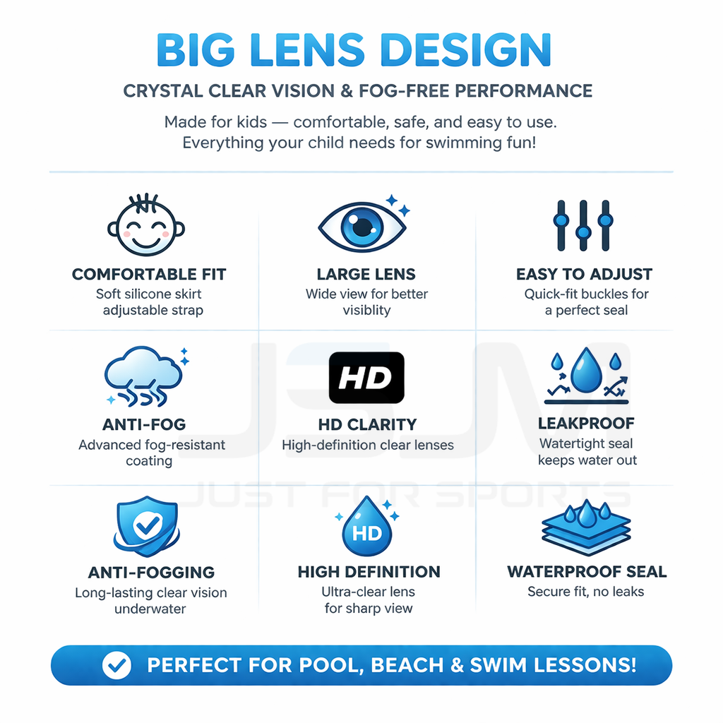 JSJM Kids Swimming Goggles Big - Silicone Mask Bracket 评论和价格