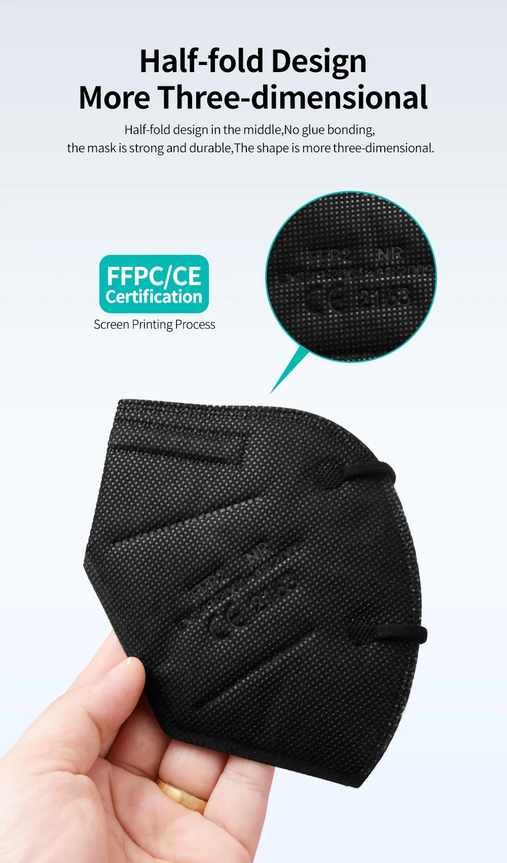 5Layer FFP2 Masks CE Approve K - Disposable Mask Blue 评论和价格