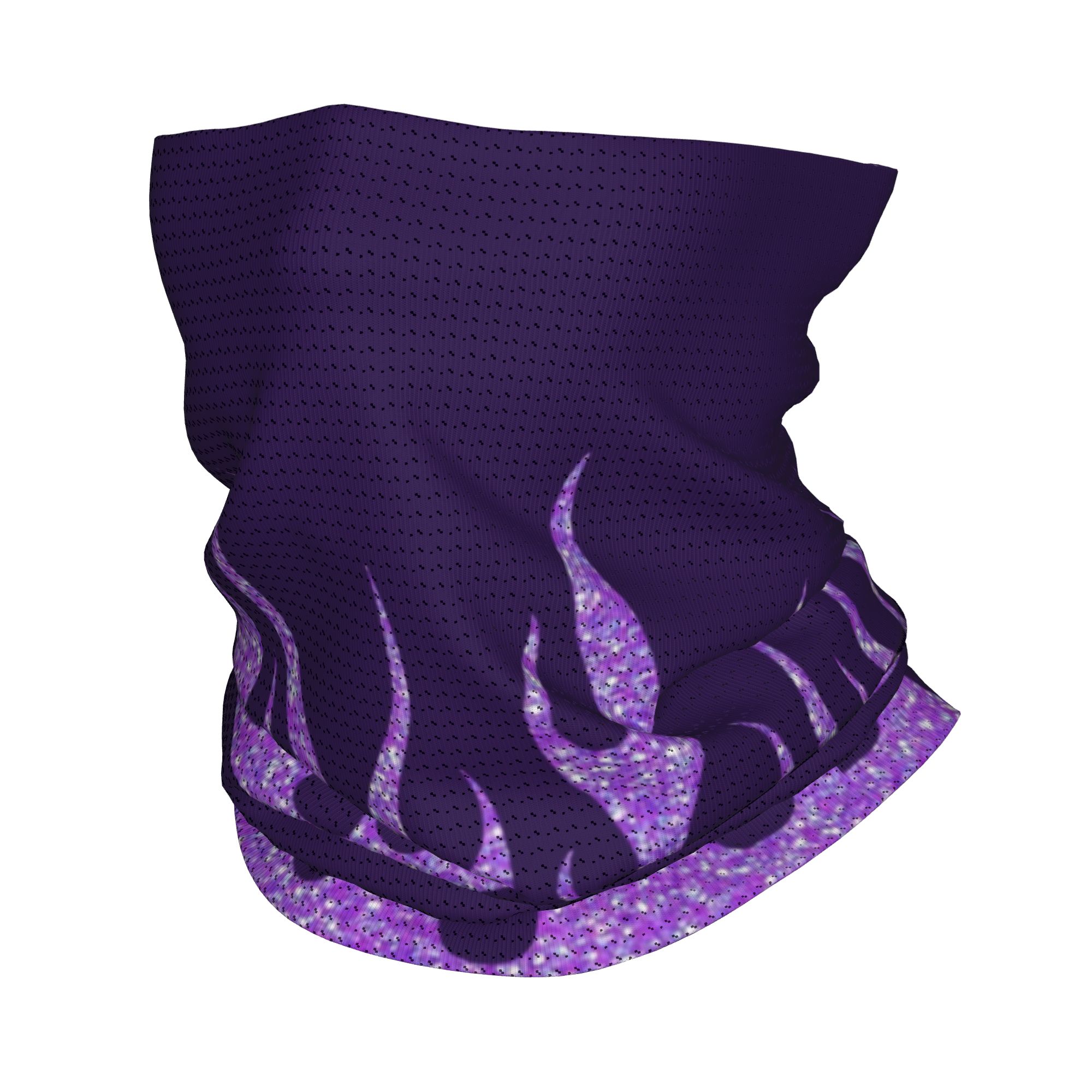Custom Purple Glitter Flames B - Neck Gaiter Face Cover 评论和价格