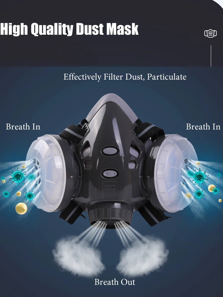 Half Face Dust Mask Safety Gog - Kn95 Respirator Mask 评论和价格
