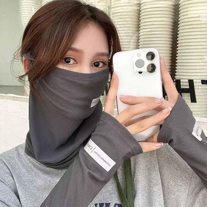 Ice Silk Sun Protection Set*Fa - Sports Mask Breathable 评论和价格