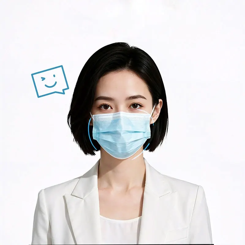 50pcs/100pcs/150pcs Premium Co - Disposable Mask Blue 评论和价格