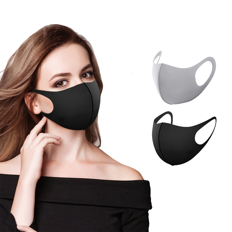 5/10PCS Fashion Solid Earloop  - Cloth Face Mask Washable 评论和价格