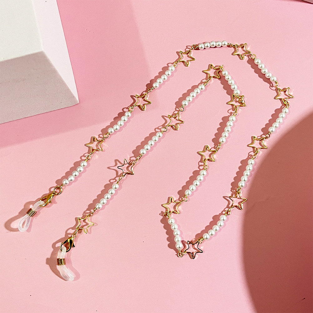 Eyeglass Glasses Chain Pearls  - Mask Chain Holder 评论和价格