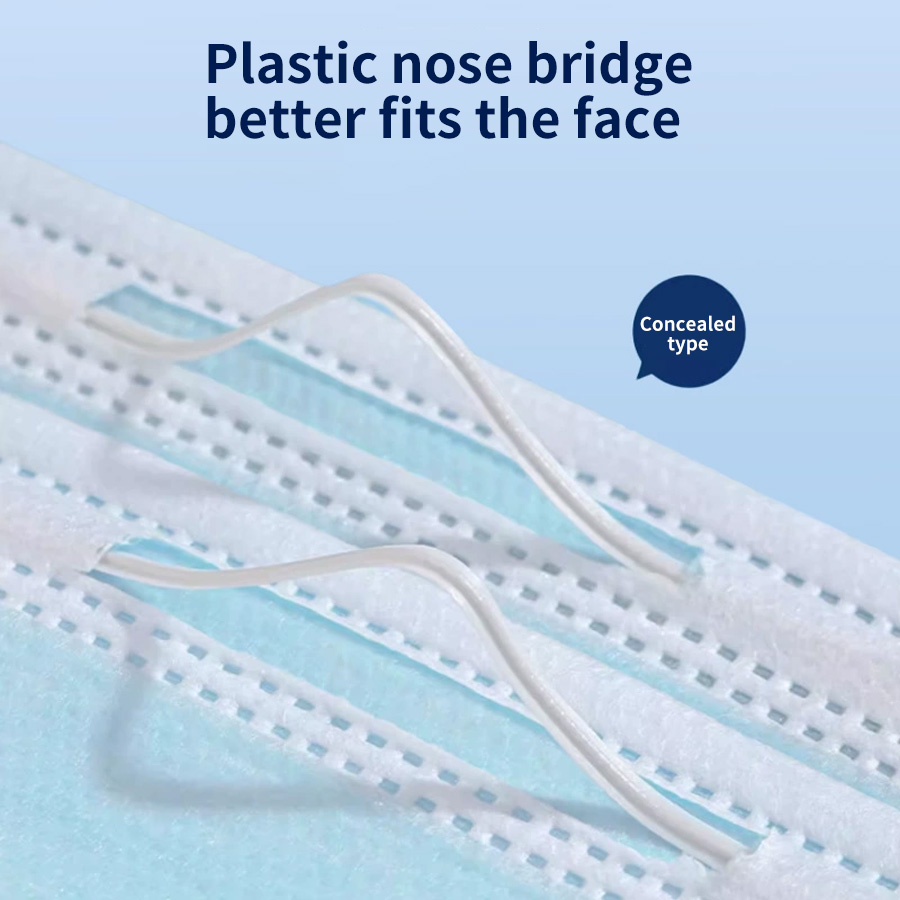 100Pcs Disposable Adults Indiv - Disposable Mask Blue 评论和价格